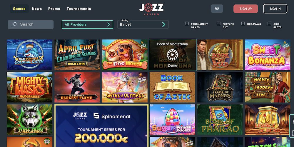 Jozz Casino Game Selection