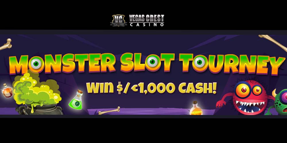 Monster Slot Tourney at Vegas Crest Casino: Win €1,000 Cash!