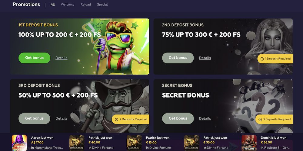 Review about Playfina Casino bonuses