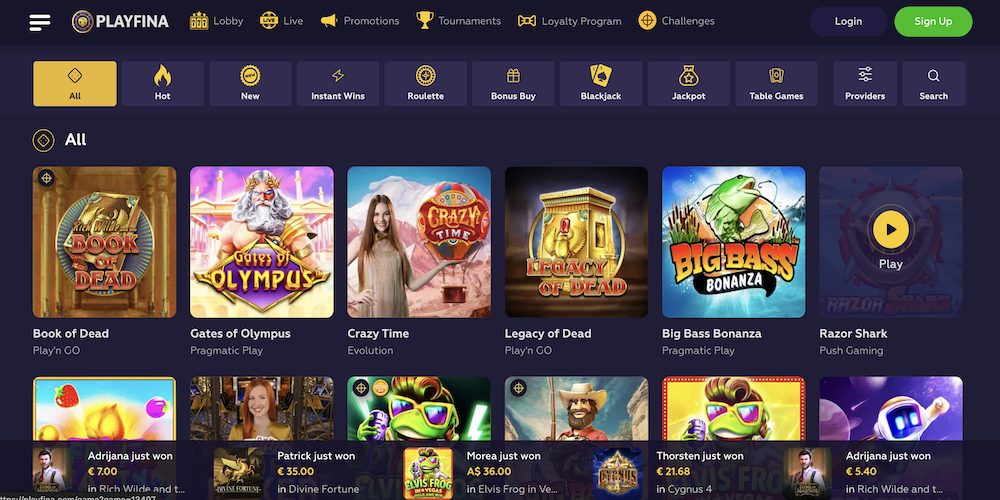 Review about Playfina Casino