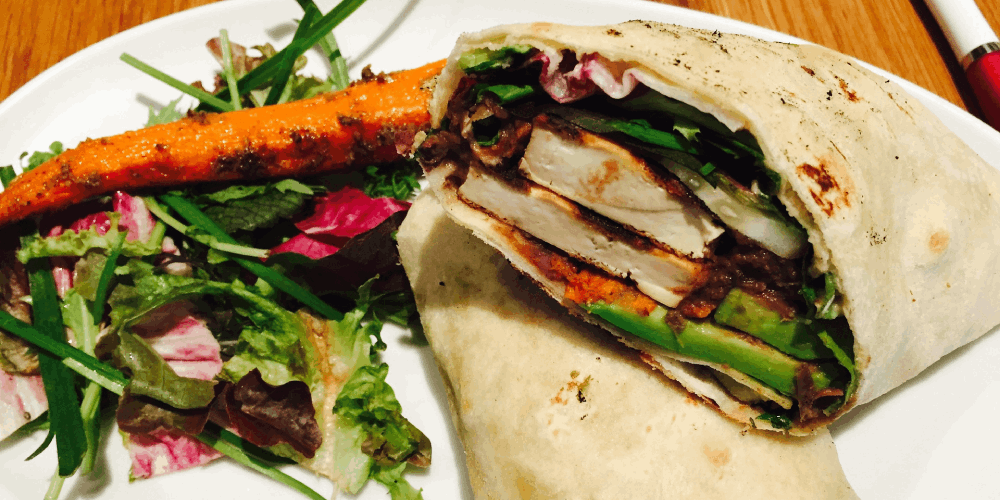 Healthy food wrap for sports events
