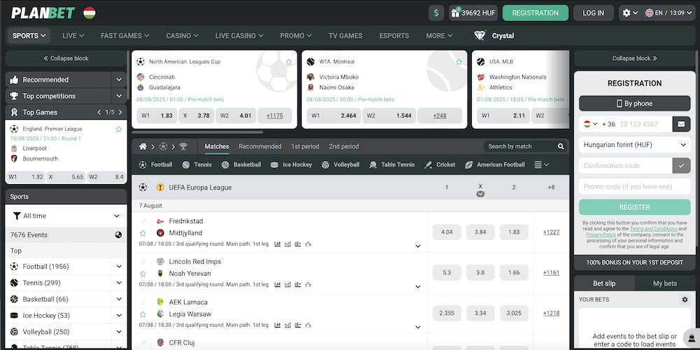 PlanBet Sportsbook Betting Lines