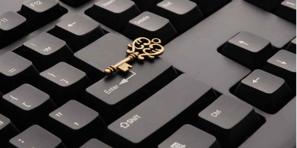 safe online gambling representation with key on keayboard