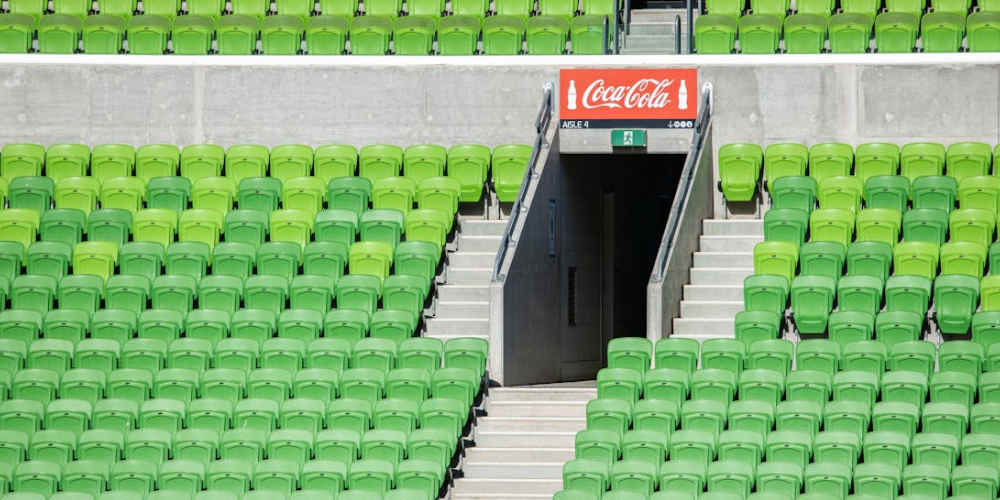 cricket stadium background for best cricket betting sites in Bangladesh with cocacola logo