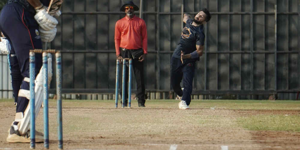 cricket players in action