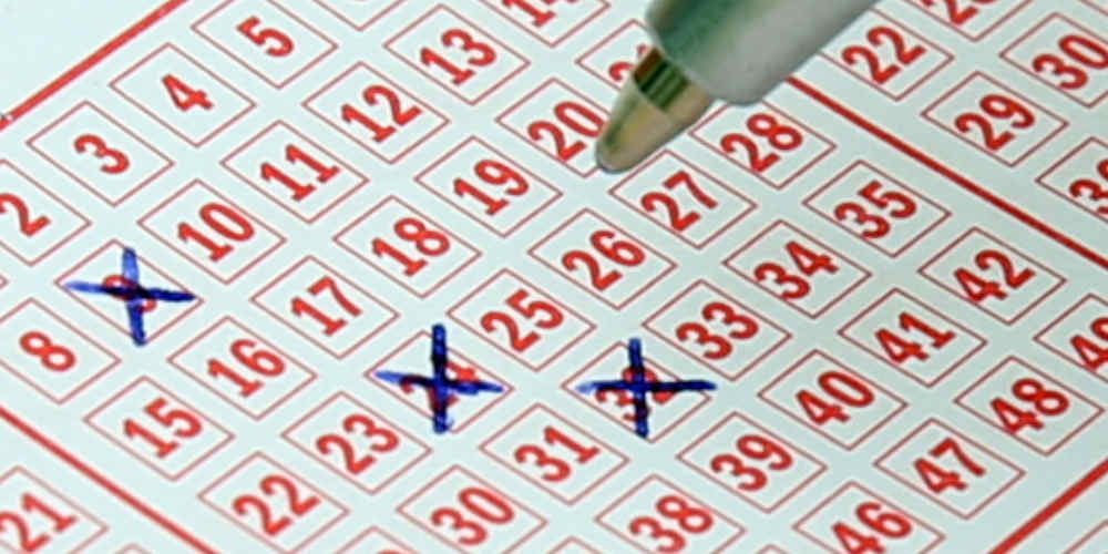 lottery positives selected on a ticket