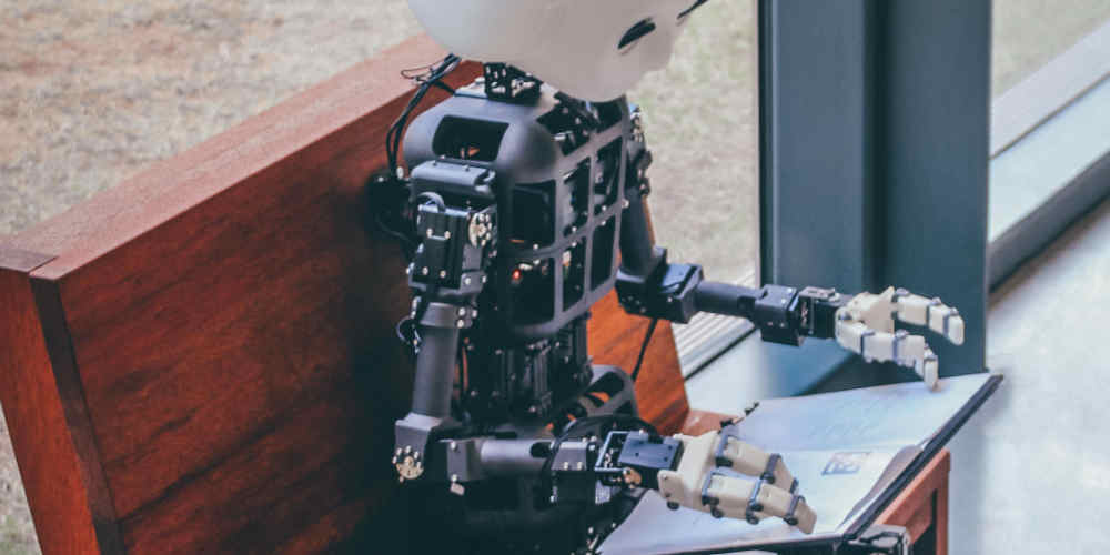 robot on bench represents as AI learns cheating in sportsbetting