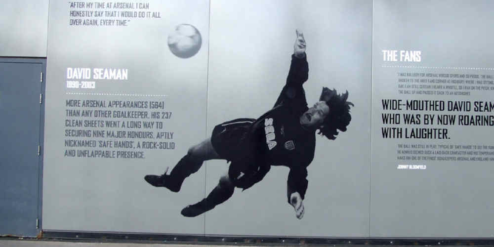 David Seaman on the airport walls