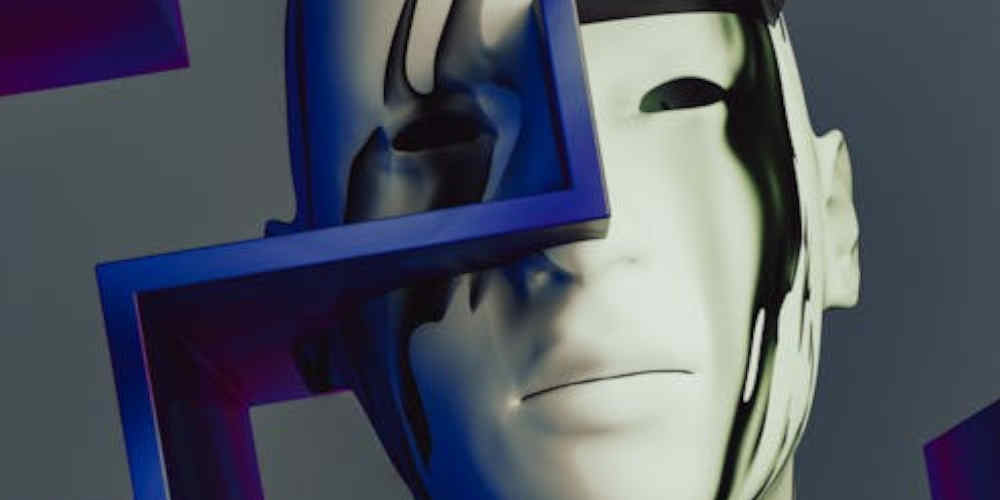 end of NFT's represented with an abstract humanoid face NFT