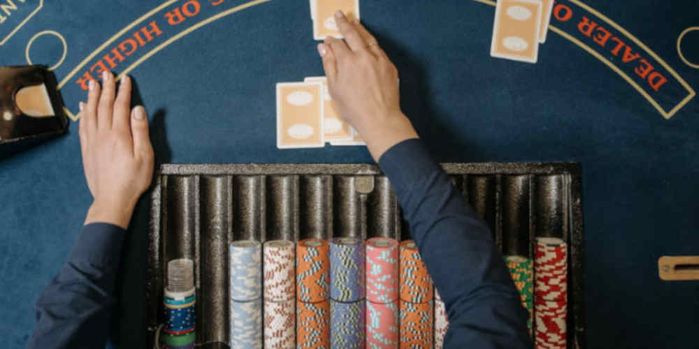 casino games for winning represented with blackjack table