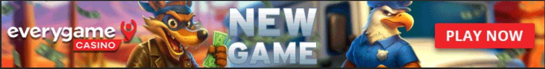 Exclusive Coyote Cash 2 Bonus at Everygame Casino Banner featuring new game text