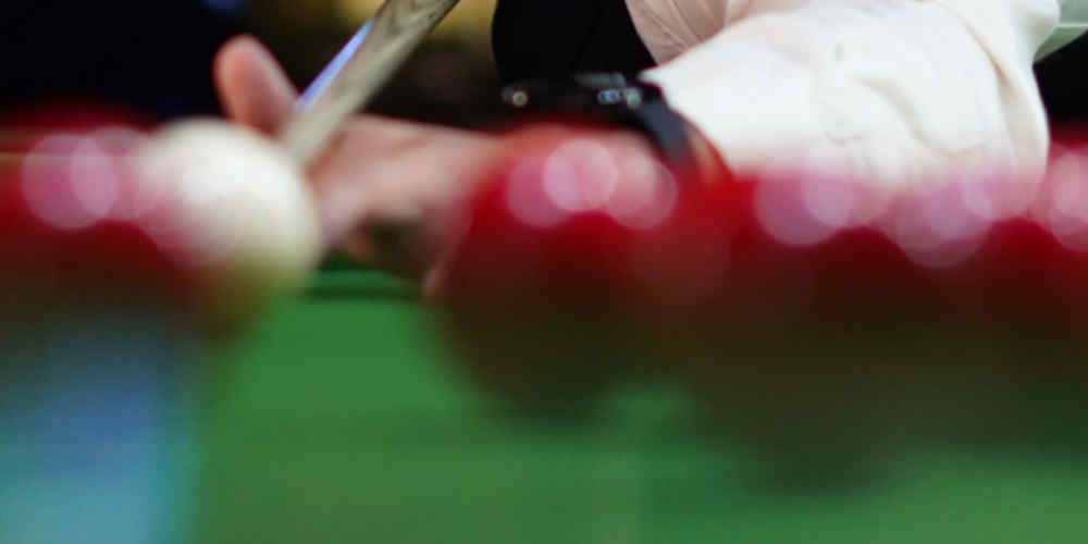 blurry snooker table in action
