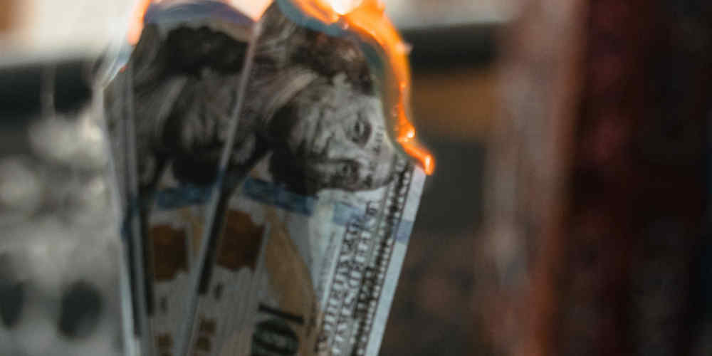 burning money represents waste money on Fandual and Polymarket
