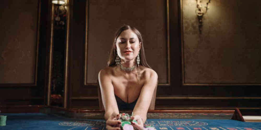 woman at casino table