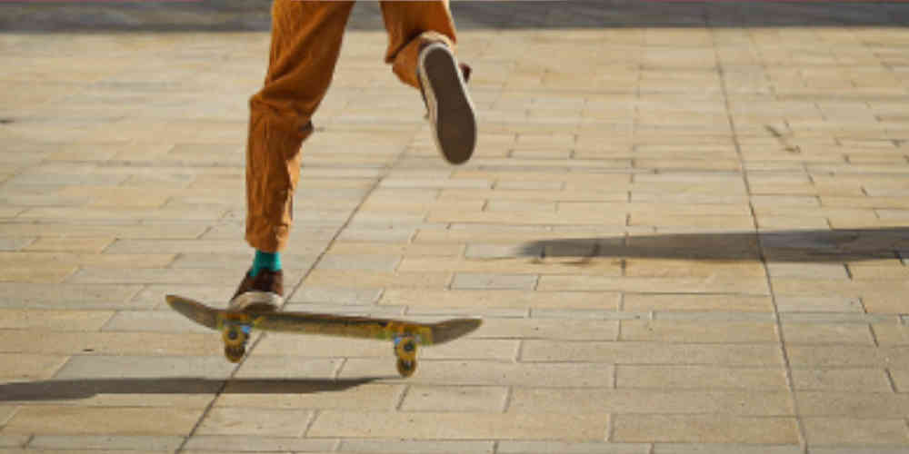 skateboarder represents dangers as a parent like gambling