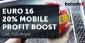 Betting Profit Boost for Euro 2016 mobile bets at Betsafe!