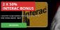 Interac Match Bonus Code With Intertops: Enjoy 2 X 50% Extra up to $100