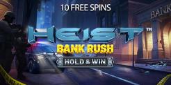 Bank Rush at Everygame Poker: Win up to 10 Free Spins!