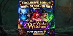 Brew a Lethal Bankroll with The Wicked Witches Slot Bonus at Everygame Casino Classic