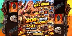 Rule the Wasteland with the Mad Road Slot Bonus at Everygame Casino Classic