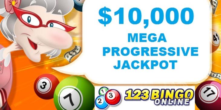 Win $10,000 with 123BingoOnline’s Mega Progressive Jackpot