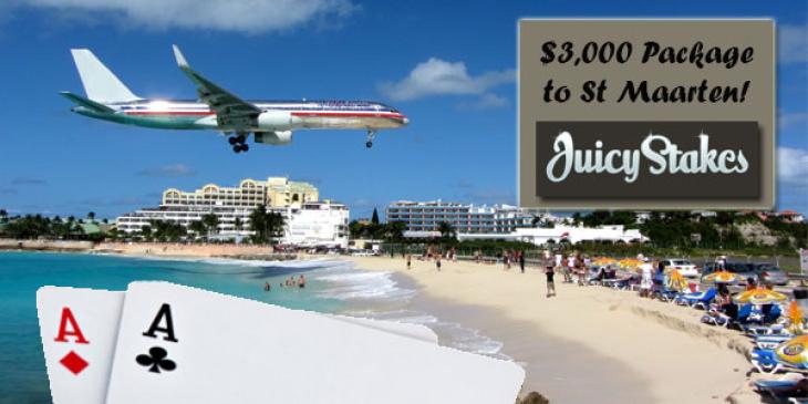 Play Daily Poker Tournaments at Juicy Stakes Until March 6 and Win a $3,000 TKPT Main Event Package!