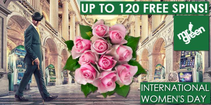 International Women’s Day Free Spins up to 125 at Mr Green Casino