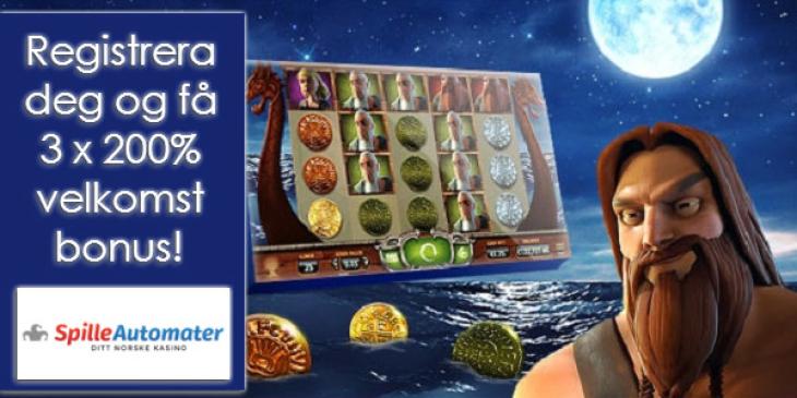Bli med nå SpilleAutomater Casino og få NOK 1200 norsk casino bonus!