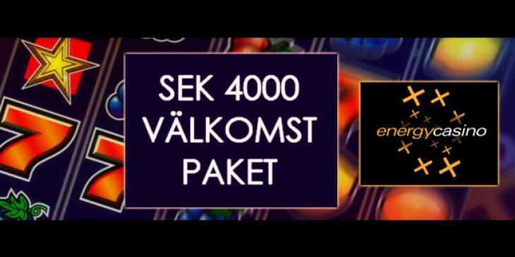 Få SEK 4000 välkomstbonus paket på Energy Casino!