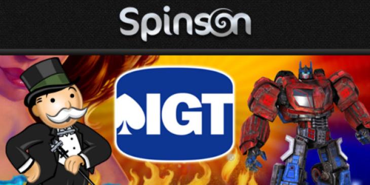 Doble casinopoeng med IGT spilleautomater på Spinson Casino inntil 17 april! (NOR)