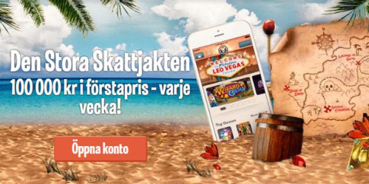 Vinn € 10,000 varje vecka med LeoVegas Casino Skattjakt kampanj i april! (SWE)