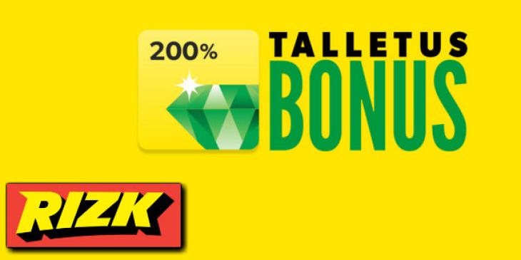 Saat 200% max. 100 € ensitalletusbonus Rizk Casino! (FIN)