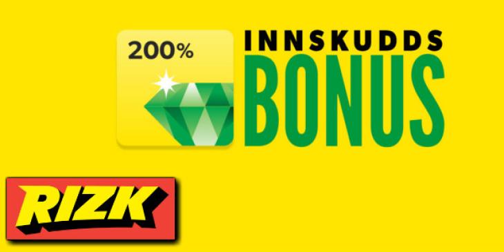 Få en 200% opp til 1000 NOK første innskudd bonus hos Rizk Casino! (NOR)