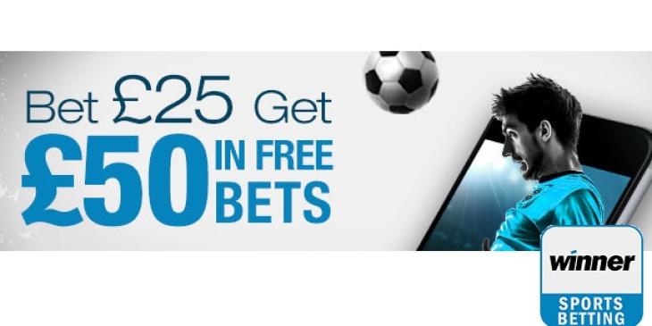 Join Winner Sportsbook for GBP 50 in Free Bets