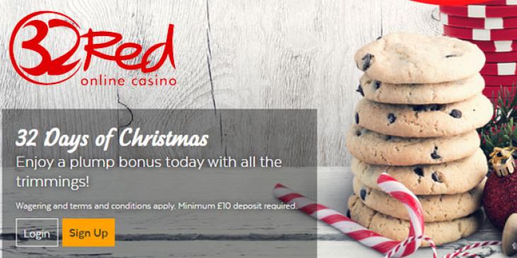 32Red Casino is Offering Christmas Casino Bonuses Every Day!