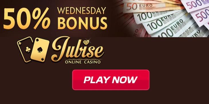 Enjoy a 50% Max EUR 100 Wednesday Bonus at Jubise Casino