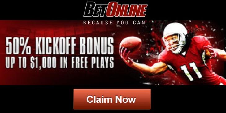 Claim a 50% NFL Bonus at BetOnline Sportsbook