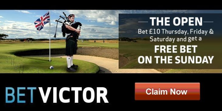 BetVictor Sportsbook Offers a GBP 10 Free Bet for The Open