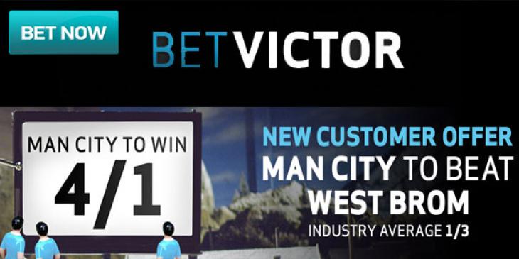 BetVictor Sportsbook Offers 5.00 (4/1) Odds for Man City Triumph