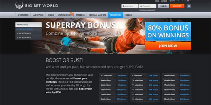Take Part in the New Big Bet World Superpay Bonus!