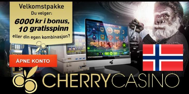 New Welcome Bonus for Norwegian Players up to NOK 6,000 at Cherry Casino