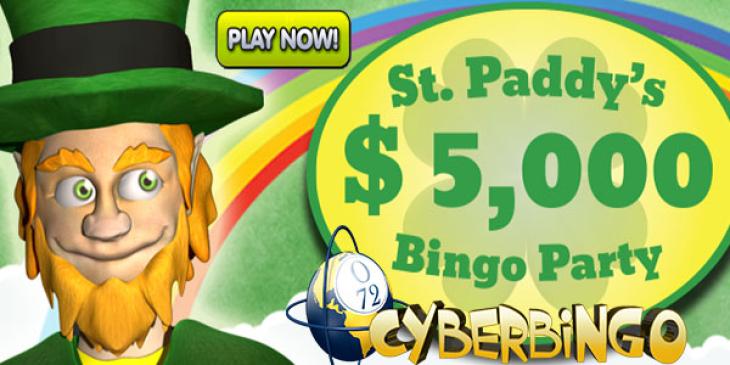 Play the $5000 St. Paddy’s Bingo Party at CyberBingo
