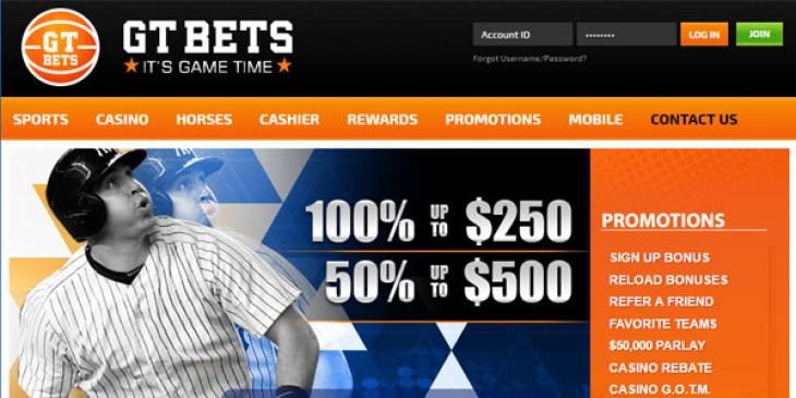Join GT Bets TODAY and Receive a CASH Sign-Up Bonus