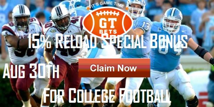 Grab a 15% Reload Bonus for the College Football Season