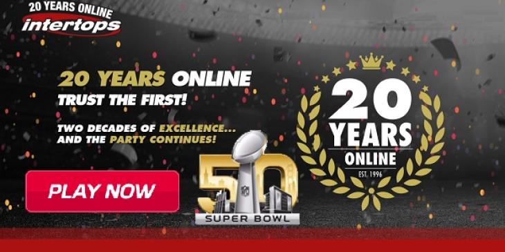Get the $100 Super Bowl Deposit Bonus at Intertops Sportsbook Now!