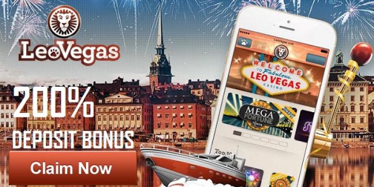 200% Deposit Match Bonus at LeoVegas Casino