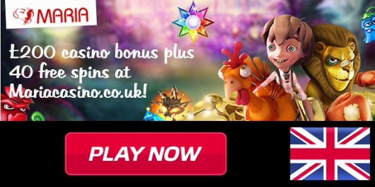 Claim GBP 200 with the Welcome Bonus at Maria Casino