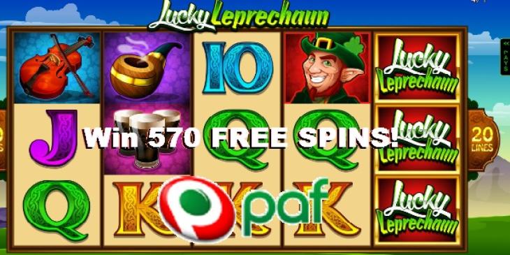 Win 570 Free Spins by Playing Lucky Leprechaun Slot at Paf Casino