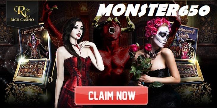 Make a Deposit and Get a 650% Coupon Code Bonus at Rich Casino!