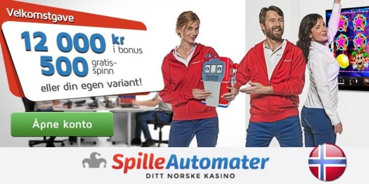 Bli med nå på SpilleAutomater Casino for å få din 12000 kroner bonus!